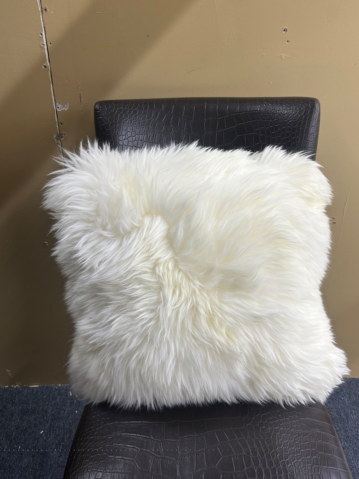 pillow, white real sheep big pillows, 20x20