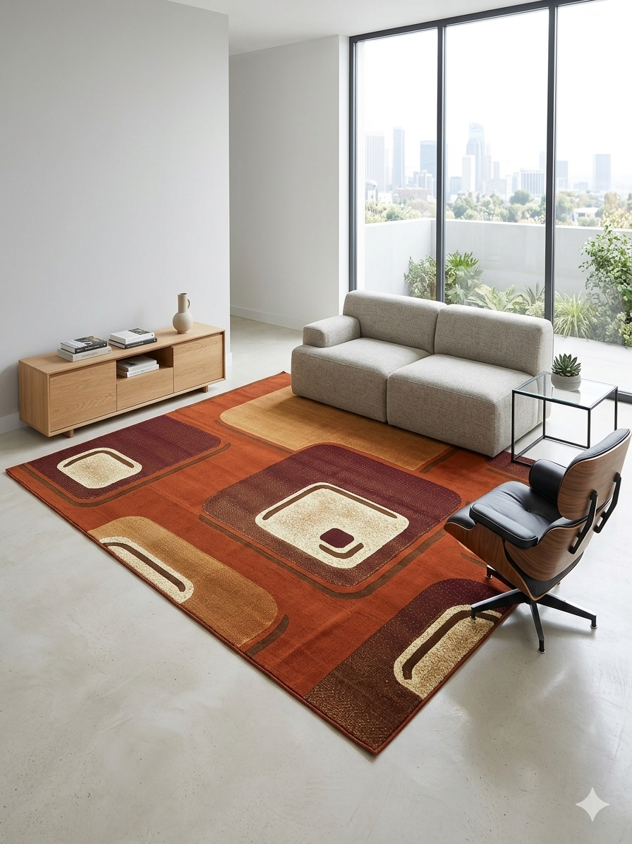 Rug, c-319, rust, 8x10
